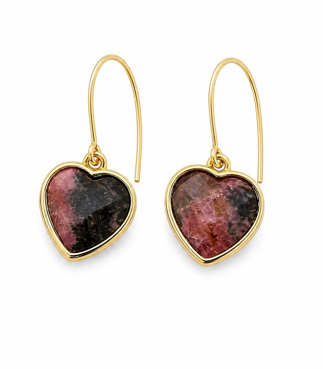 “ MIDI Heart” Gemstone Earrings