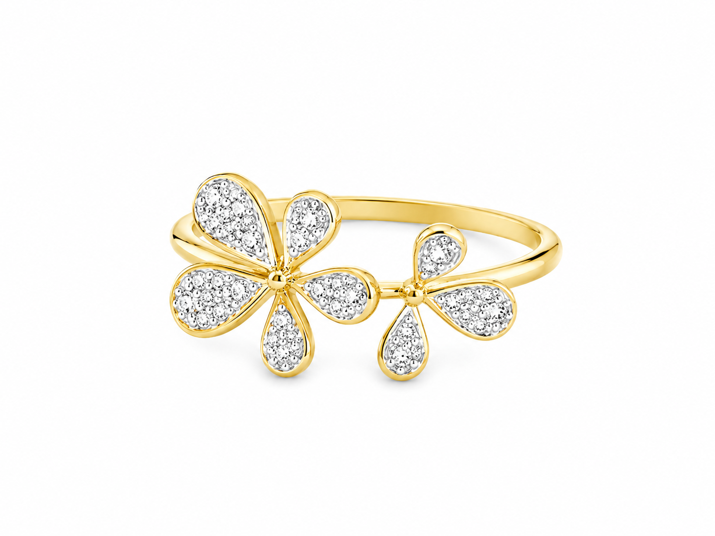 “Fleur” Fortune Petal Gold Vermeil Ring