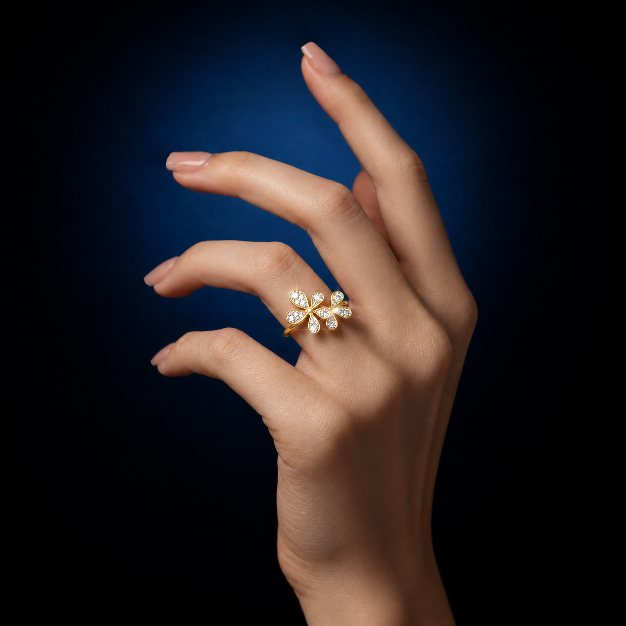 “Fleur” Fortune Petal Gold Vermeil Ring