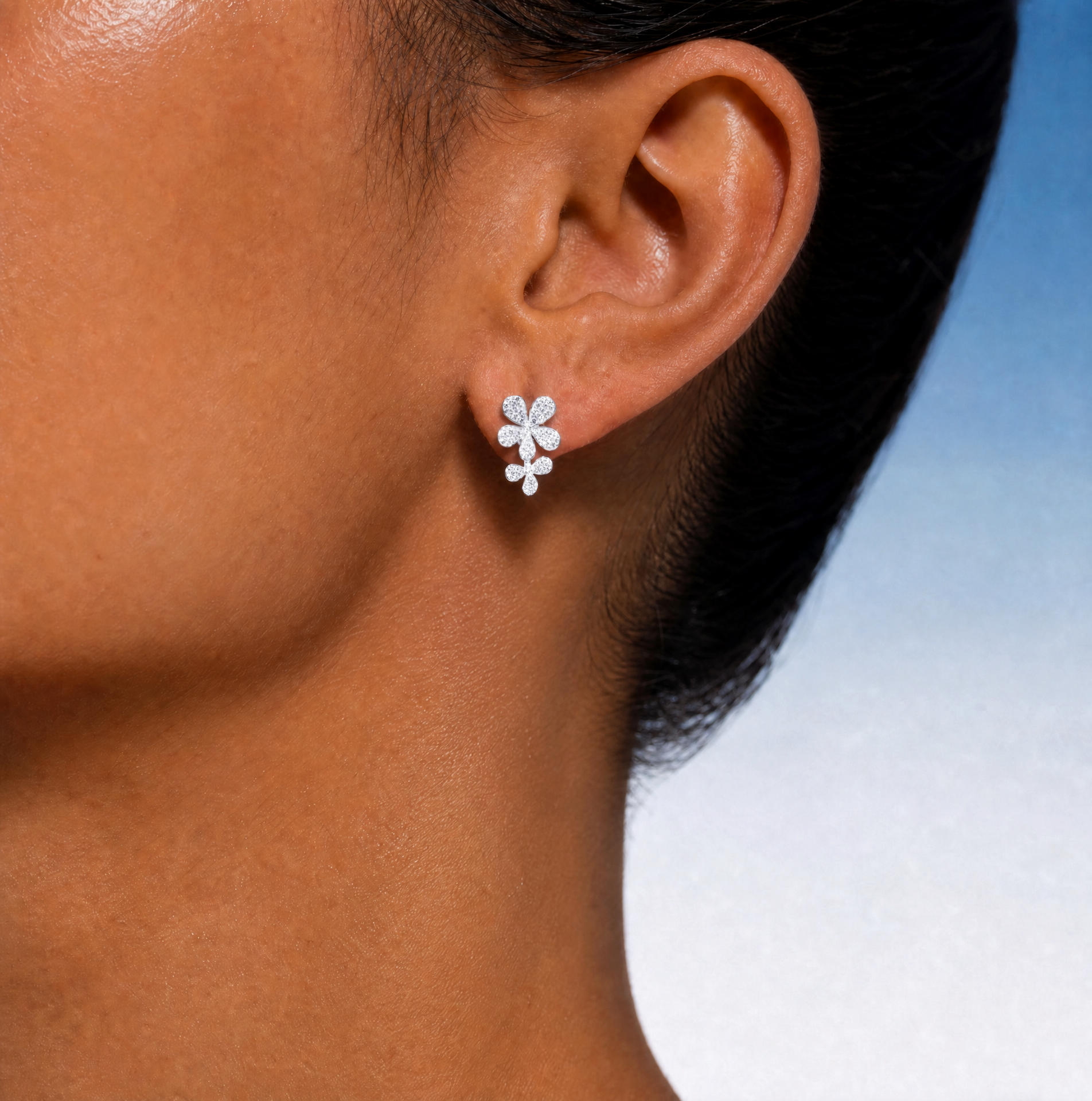 “Fleur” Fortune Petal Gold Vermeil Stud earrings