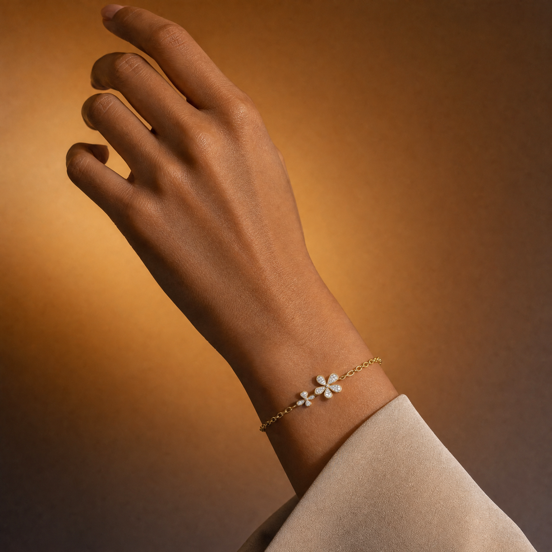 “Fleur” Fortune Petal Gold Vermeil Bracelet