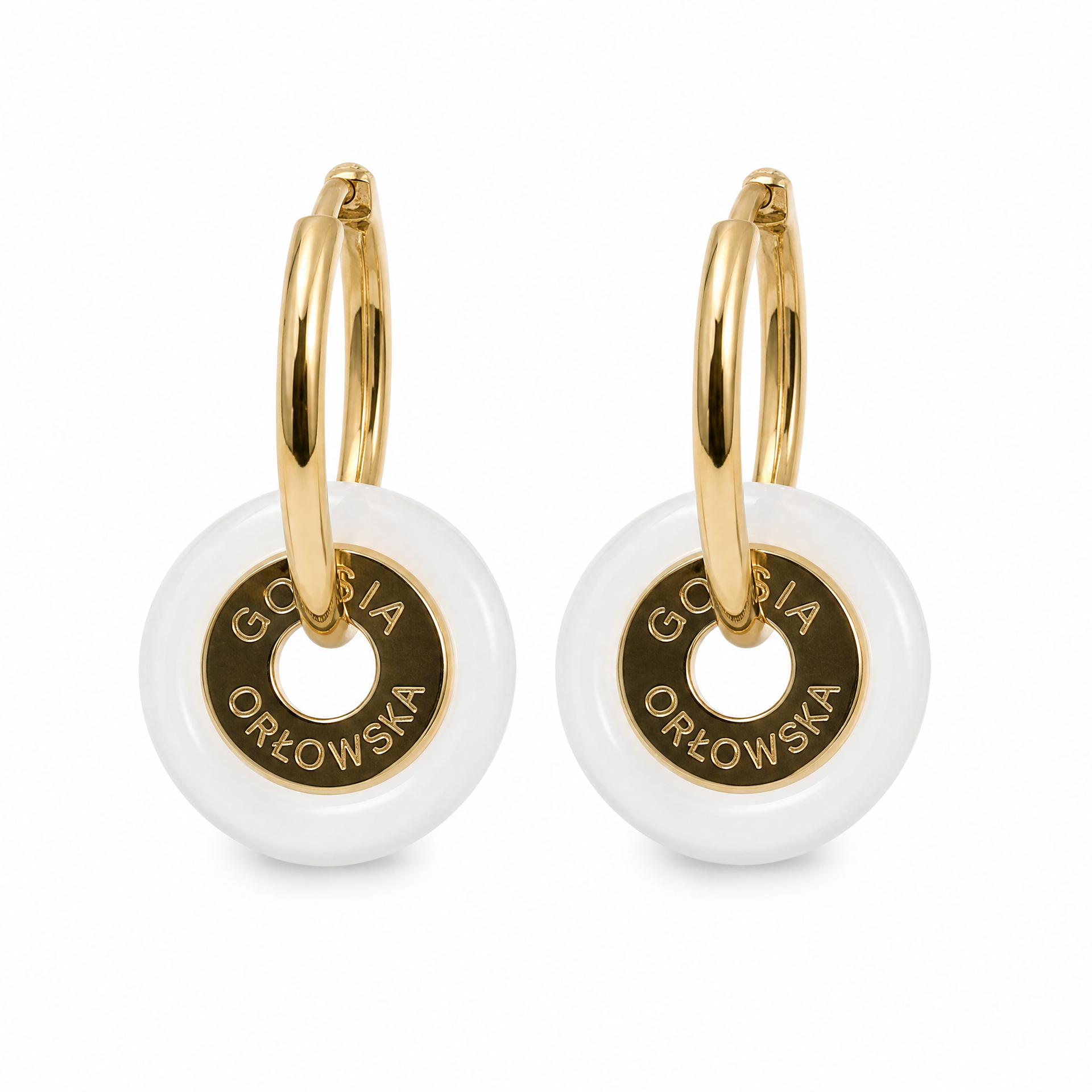 “Ciambella” 1.2cm Mother of Pearl Single Stone Earrings
