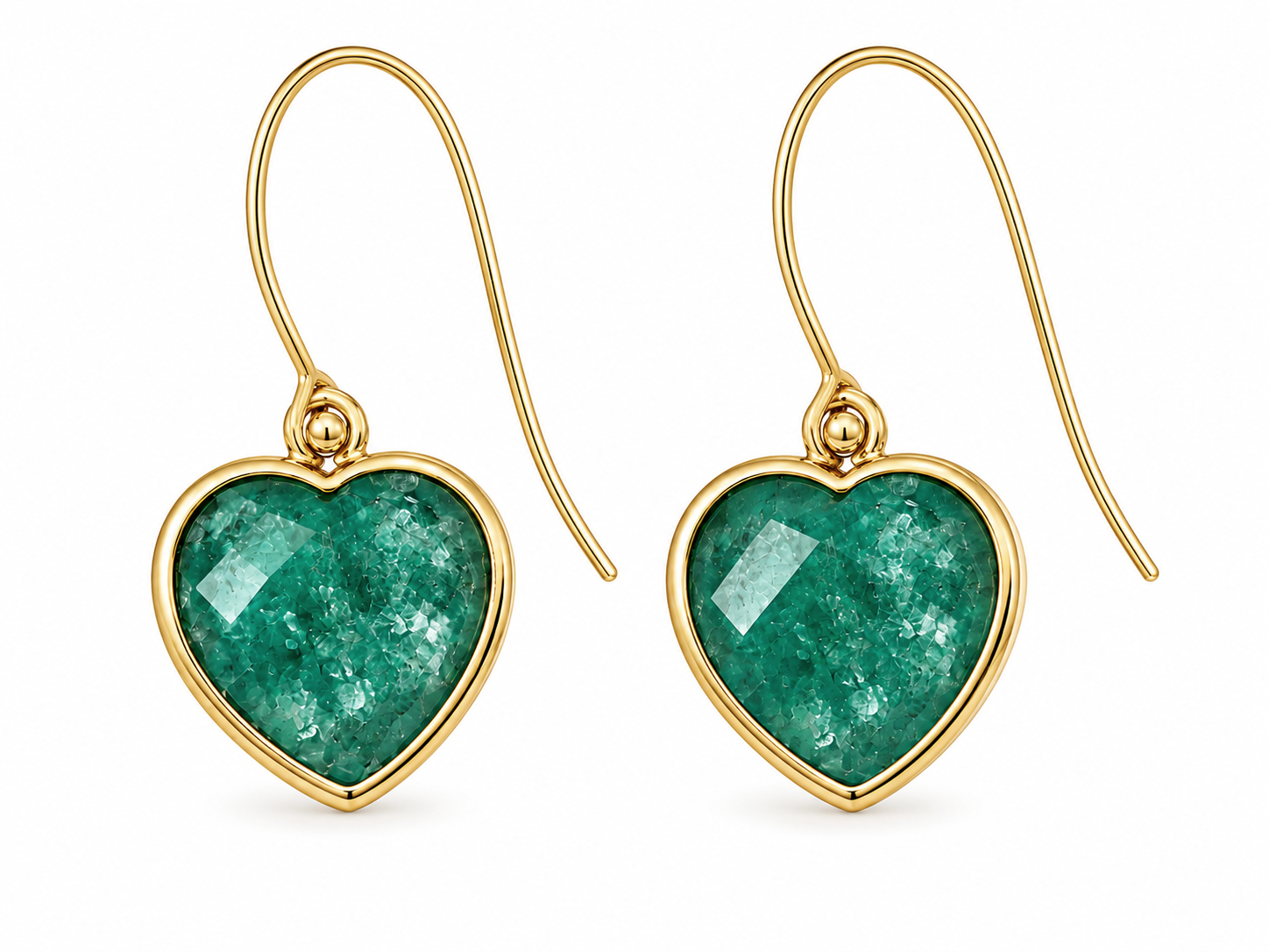“ MIDI Heart” Gemstone Earrings