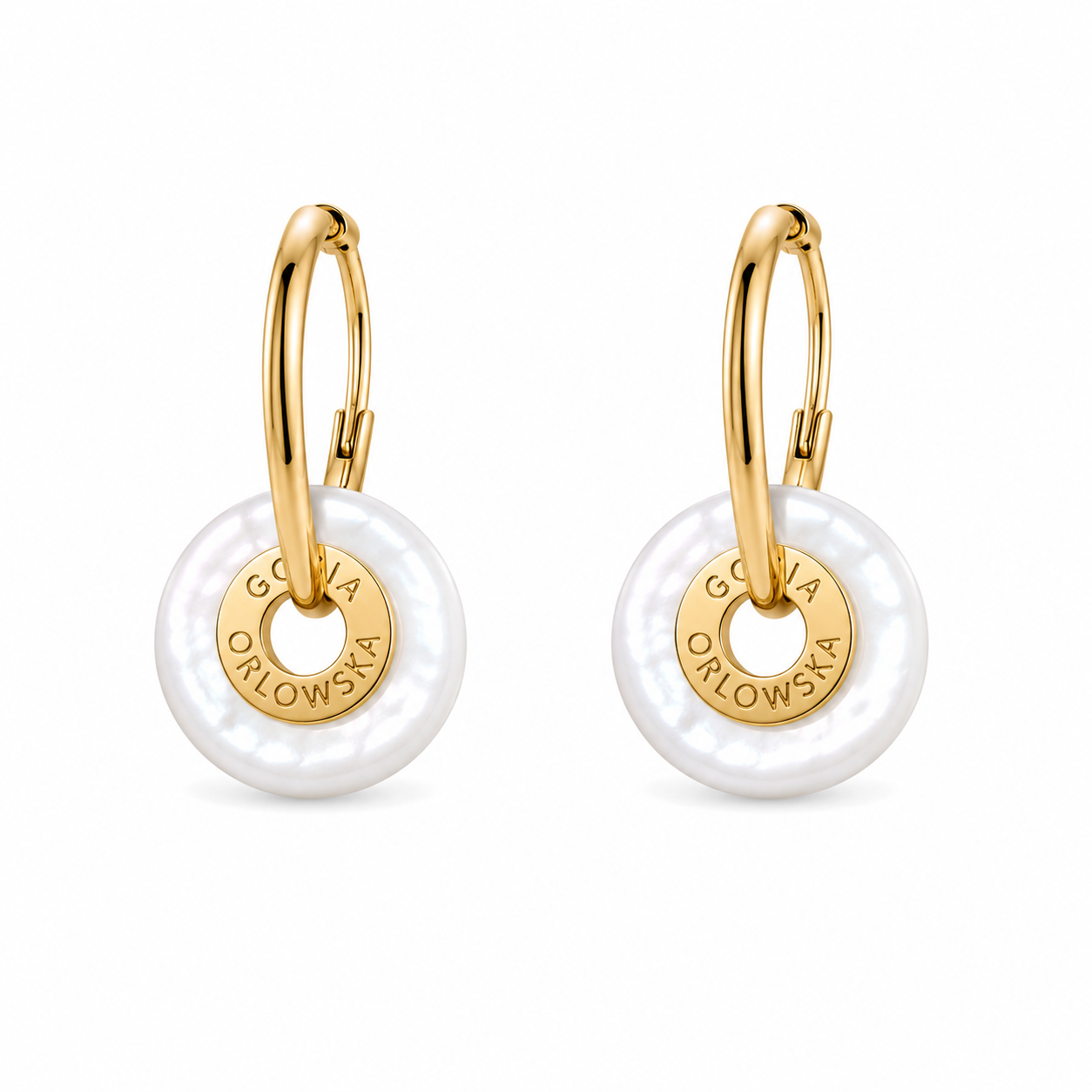 “Ciambella” 1.5cm Mother of Pearl Earrings