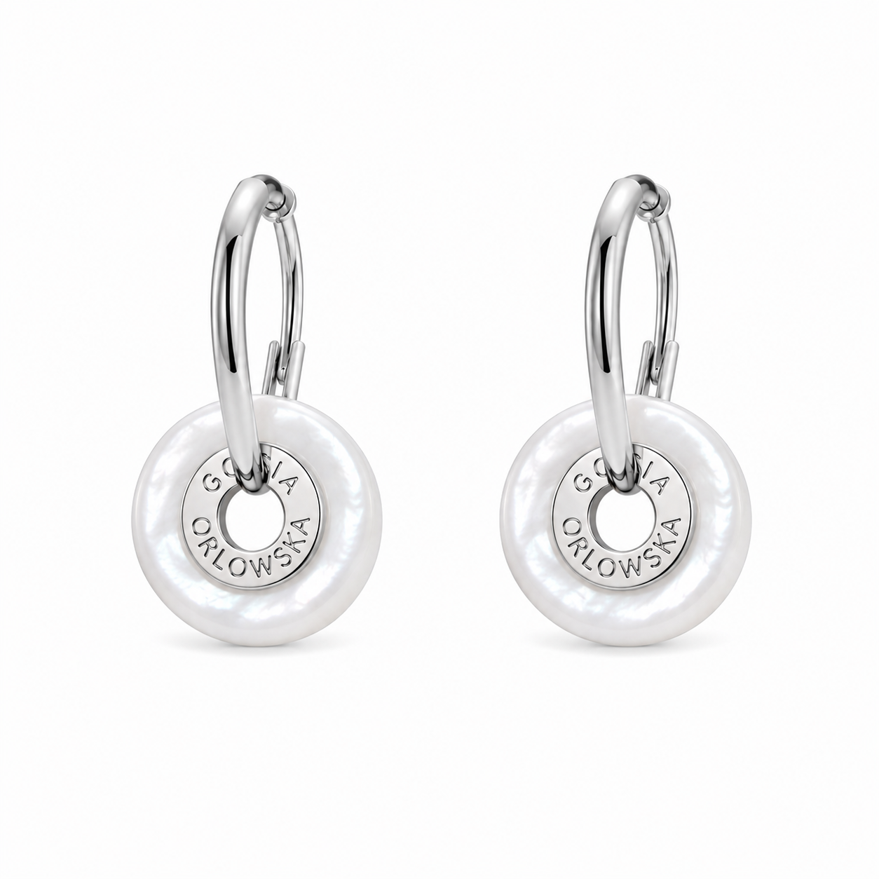 “Ciambella” 1.5cm Mother of Pearl Earrings