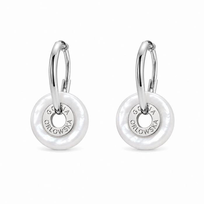 “Ciambella” 1.5cm Mother of Pearl Earrings