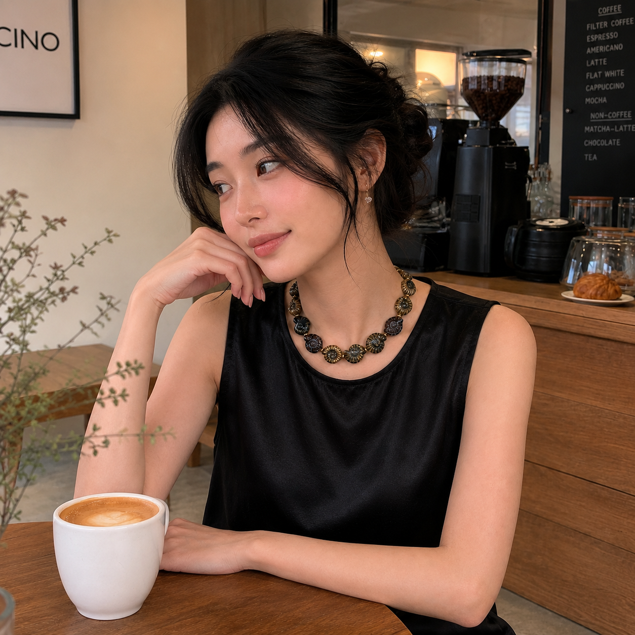 “Aurora” black top / set