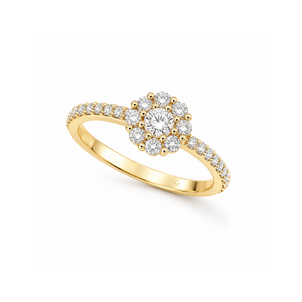 “Astra” Starry Zirconia Gold Vermeil Ring
