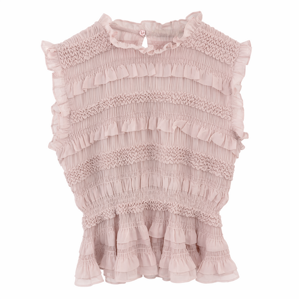 "Onyx" Pink Sheer Blouse