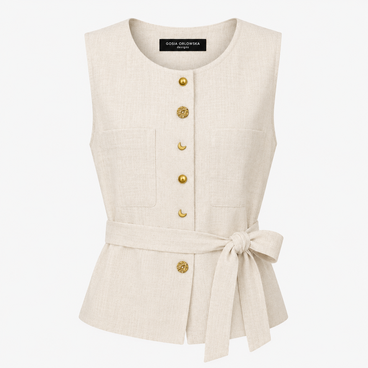 "Moon" Linen Vest