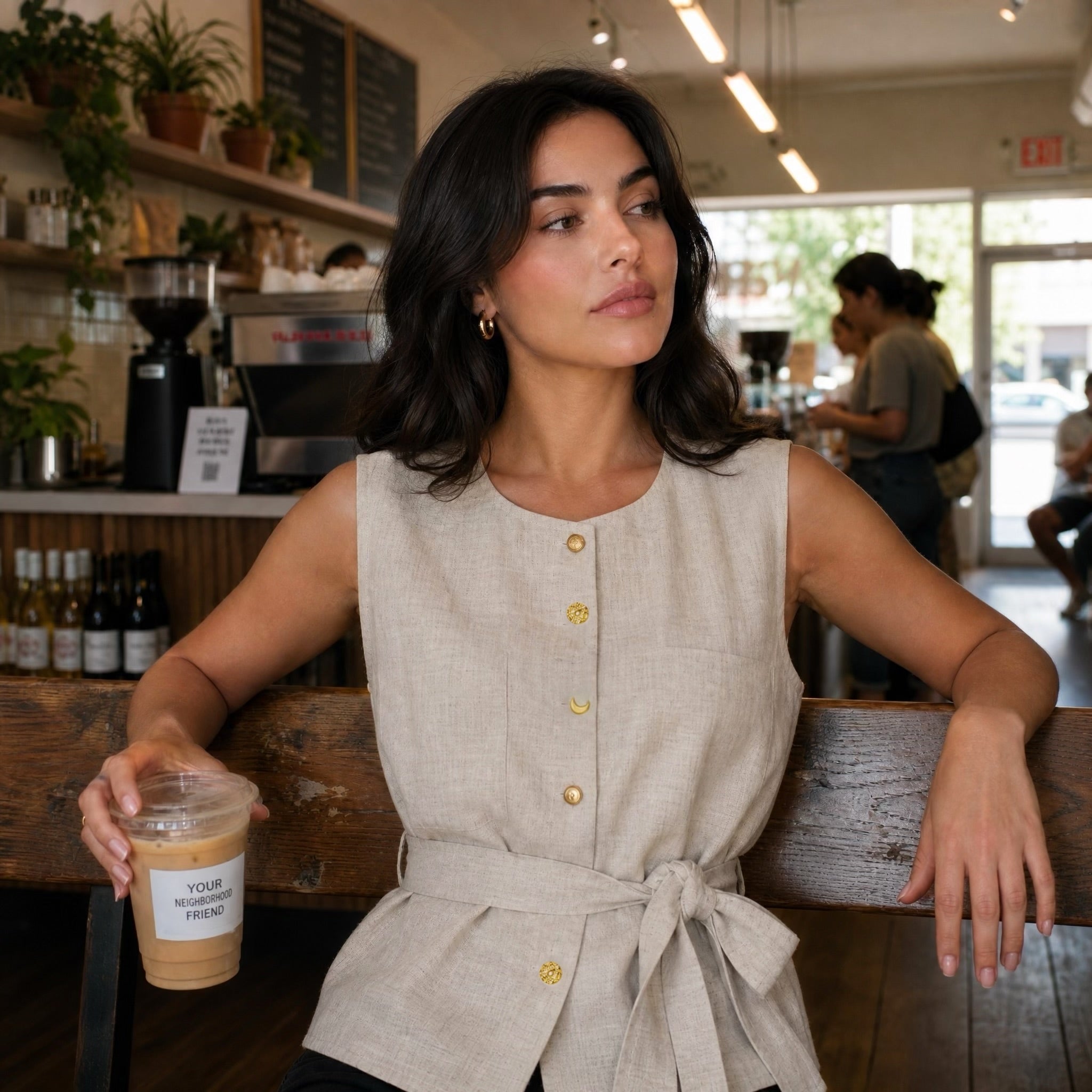 "Moon" Linen Vest
