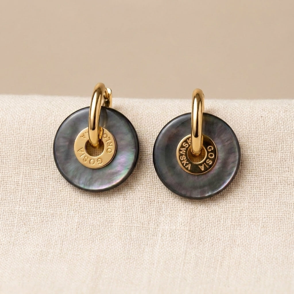 “CIAMBELLA” 2CM Abalone Mother of Pearl EARRINGS
