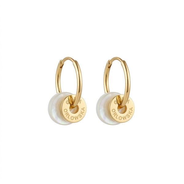Ciambella 1 cm Mother of Pearl earrings