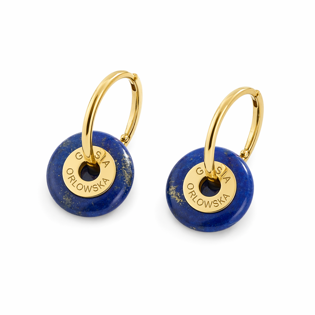 “Ciambella” 1.5cm Lapis Lazuli Single Stone Earrings