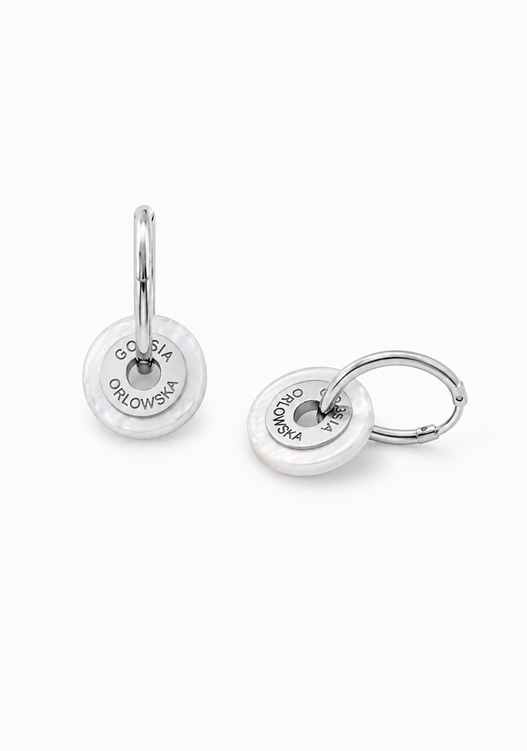 “Ciambella” 1.2cm Mother of Pearl Single Stone Earrings