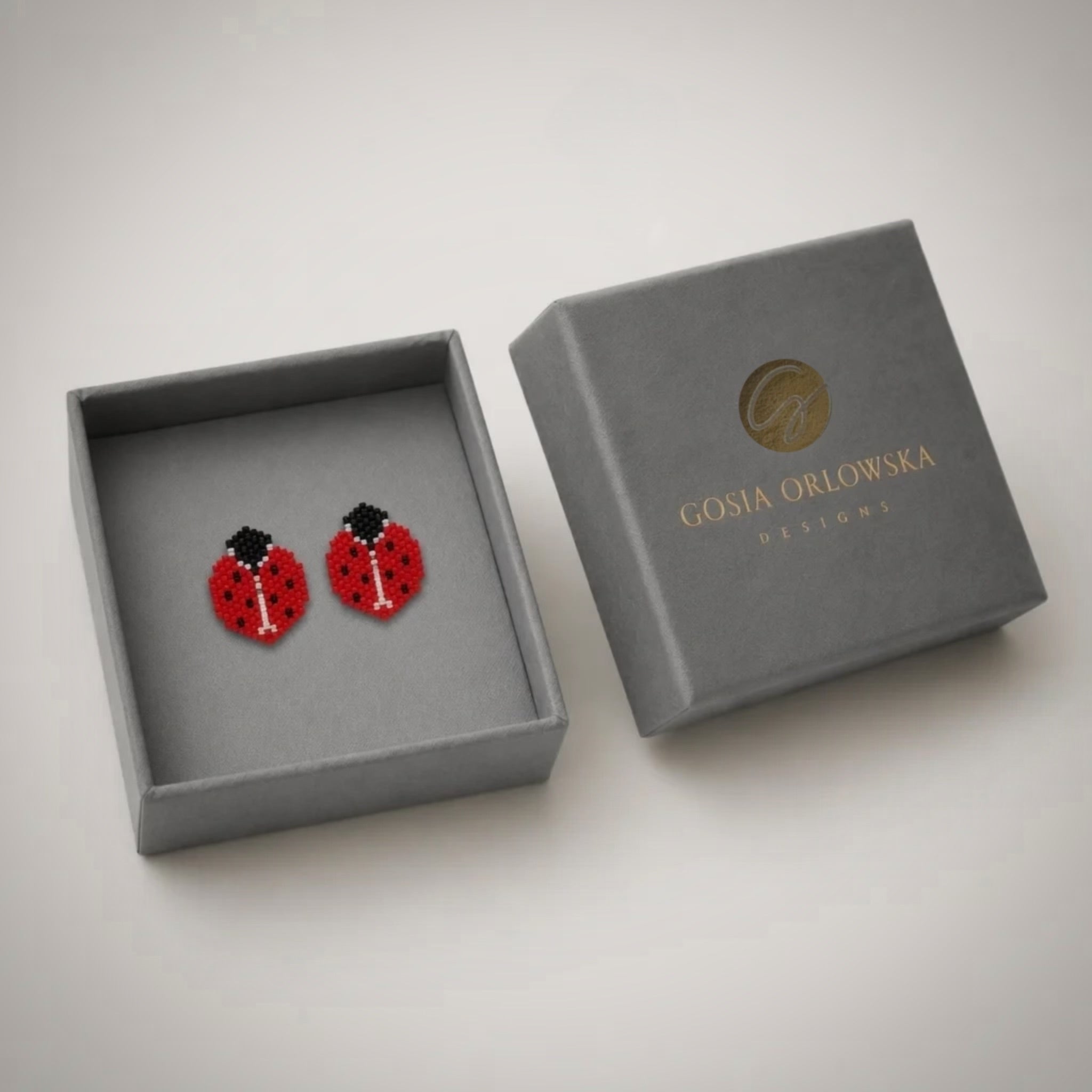 "LADYBUG" BEADED EARRINGS
