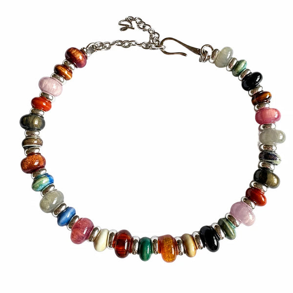 "Love Candy" Colourful Ceramic Resin Mix Necklace