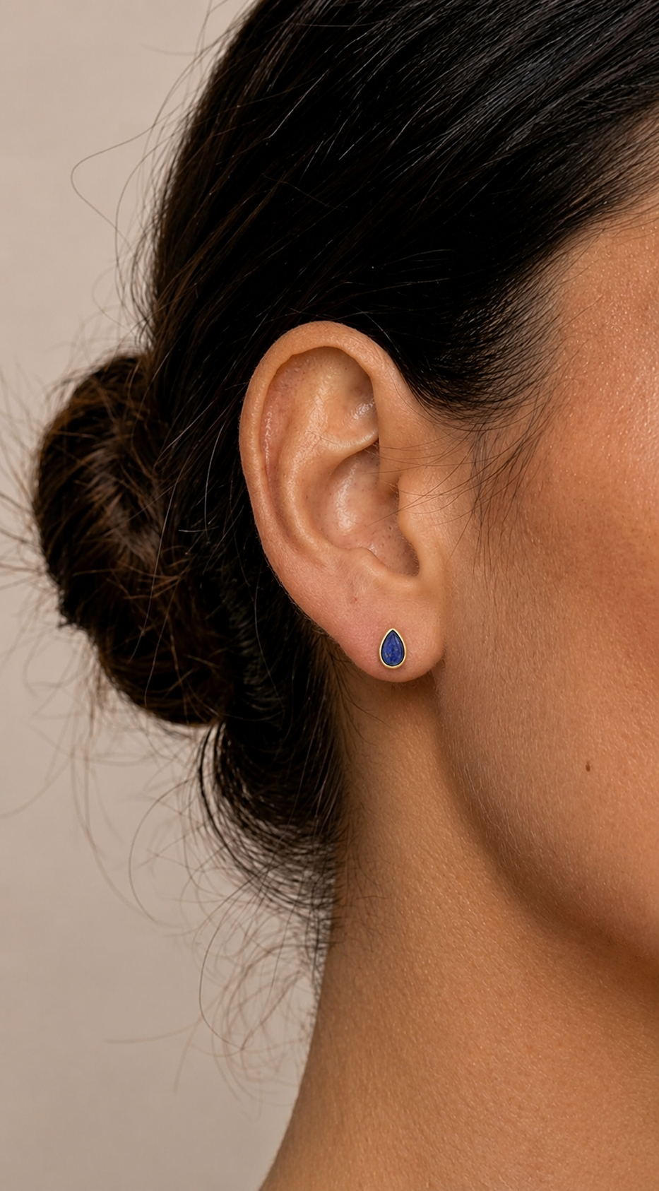 9K GOLD MINI LAPIS DROP EARRINGS