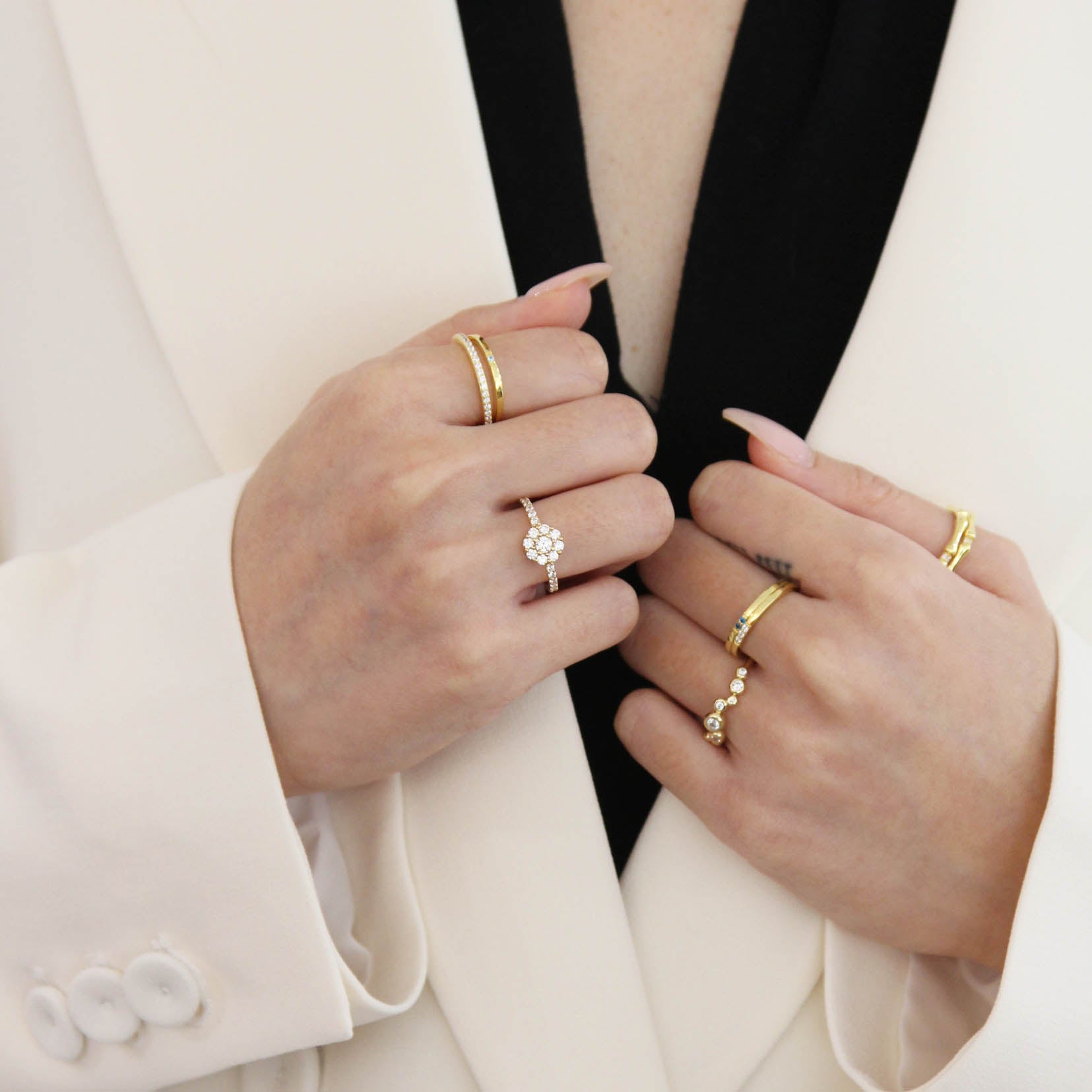 “Astra” Starry Zirconia Gold Vermeil Ring