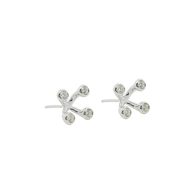 “Joyce” 925s Flower Pedal Ear Studs
