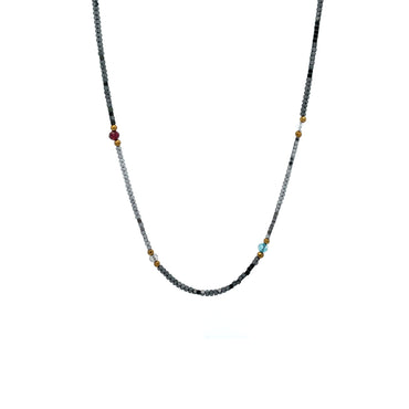 Twinkle Black Hematite & Mixed Stones Necklace