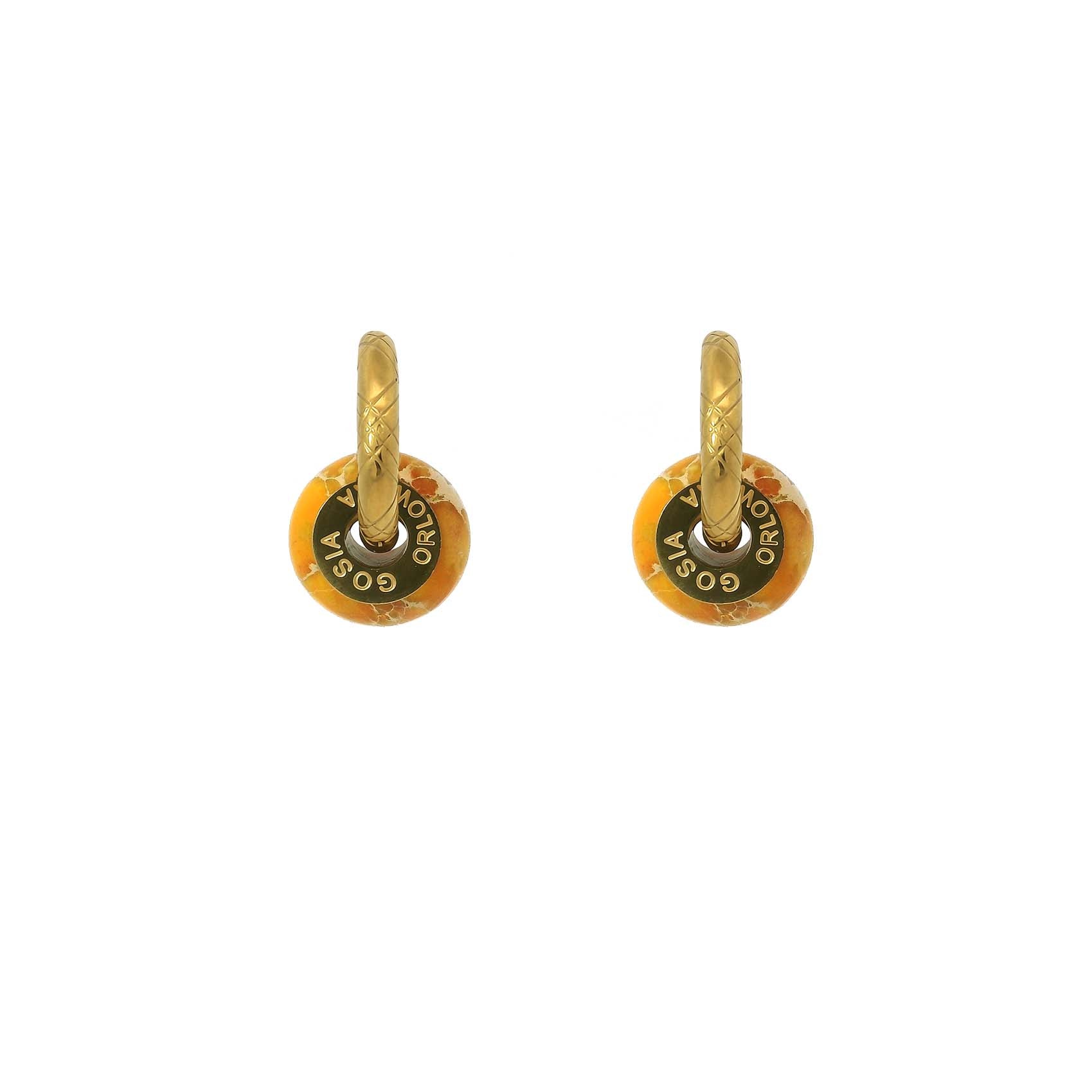 "CIAMBELLA MINI" Yellow Jasper Earrings