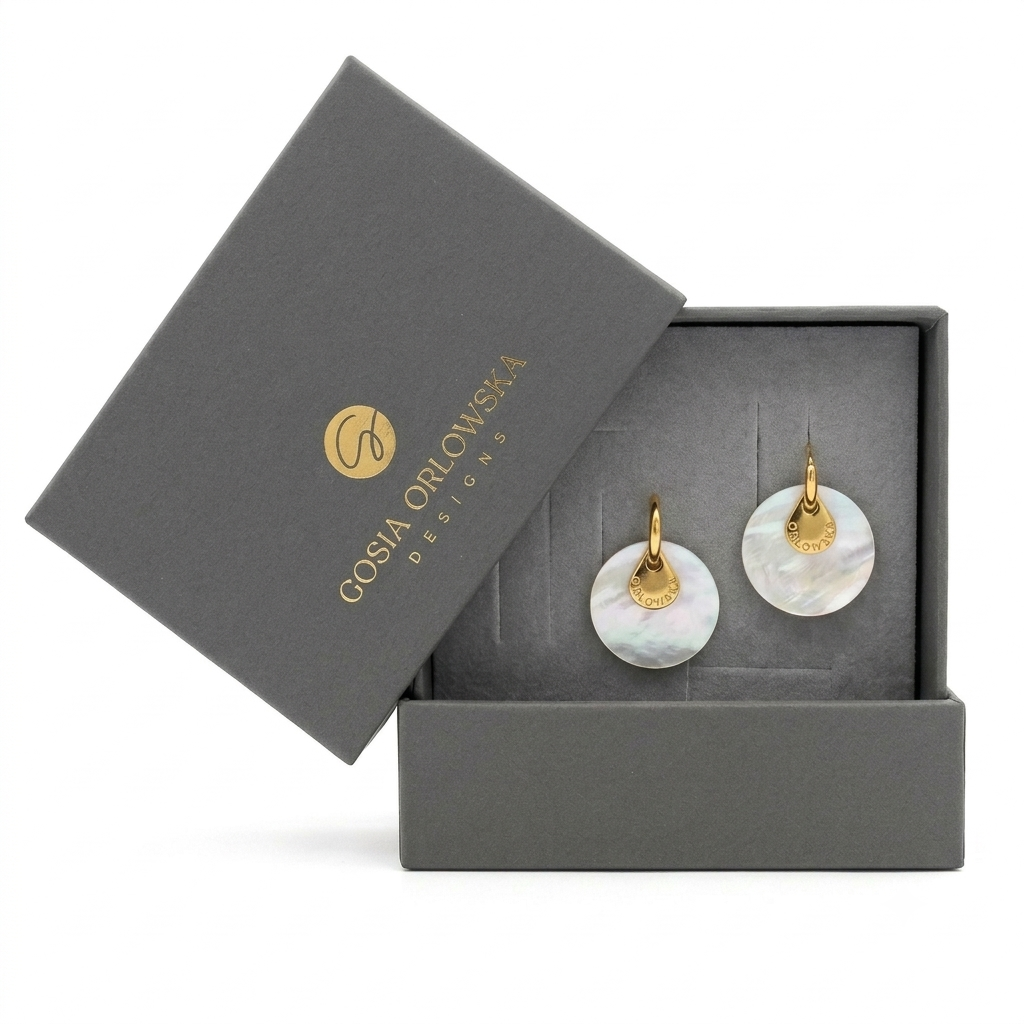 “CIAMBELLA” 2.5cm Mother of Pearl EARRINGS