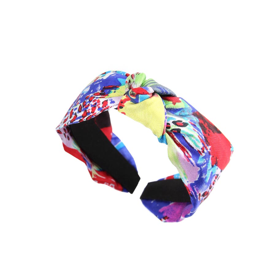 “Afrikka” Chromatic Color Knot Style Silk Headband