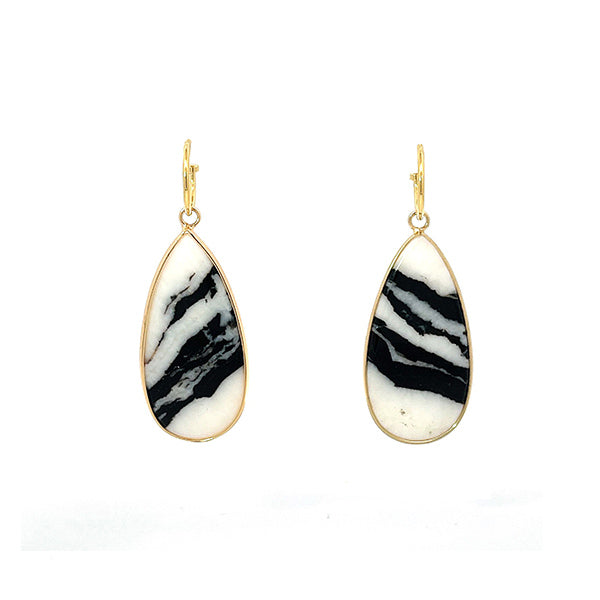 HEAVENLY BEAUTY LONG OVAL DROP EARRINGS