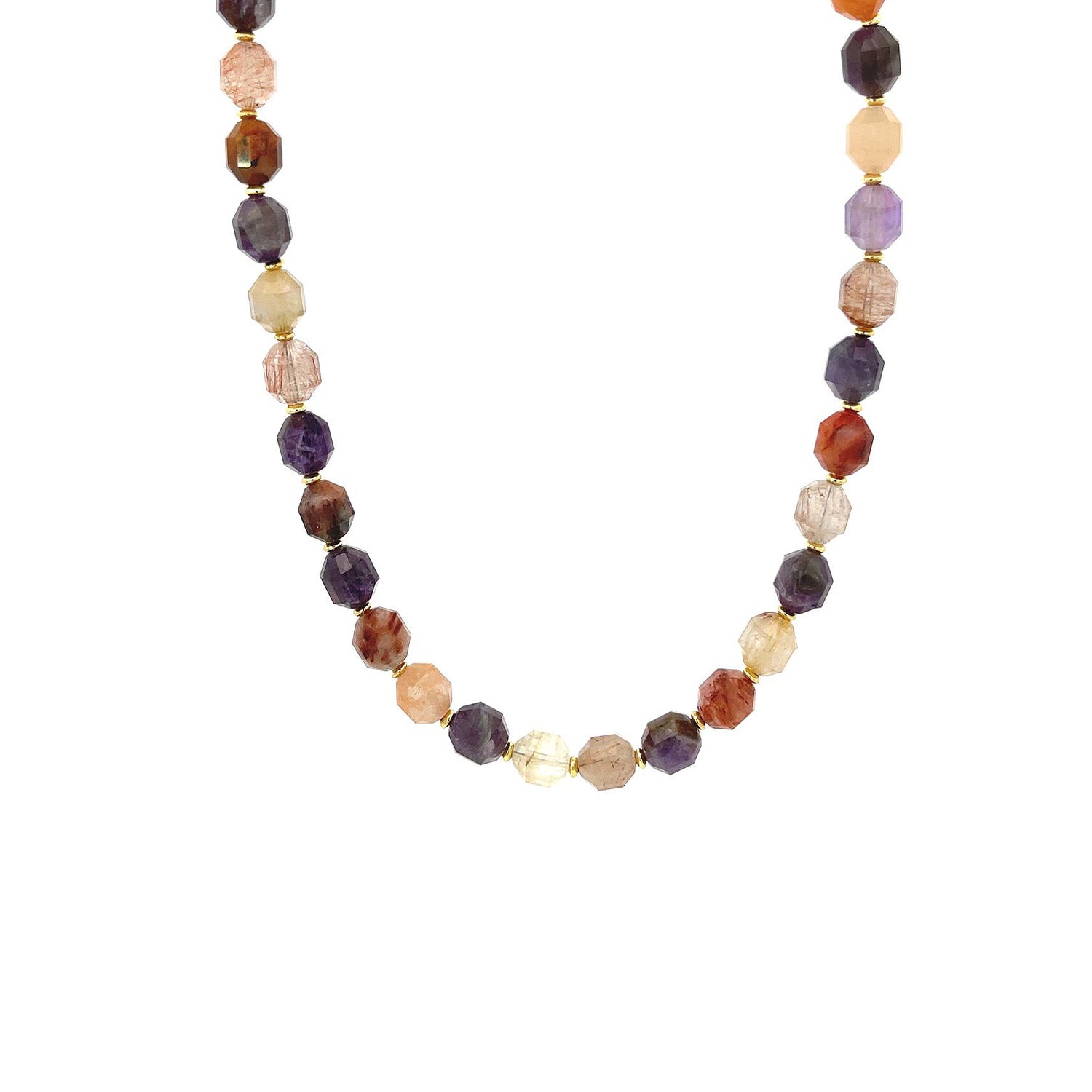 Fall Beauty Mix Stones Necklace by Gosia Orlowska