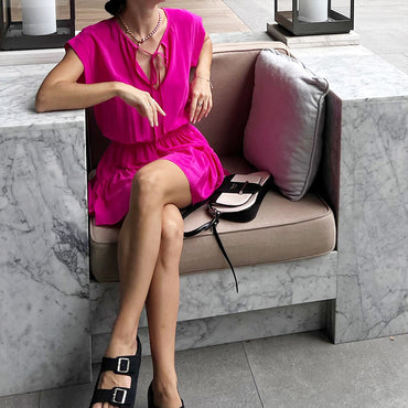 “Alice “Silk Short Dress