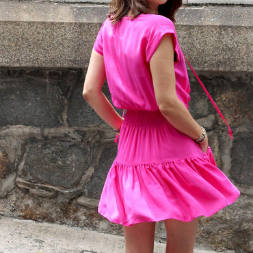 “Alice “Silk Short Dress