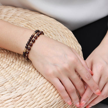 Genuine SIA Garnet 5mm Round Bracelet by Gosia Orlowska