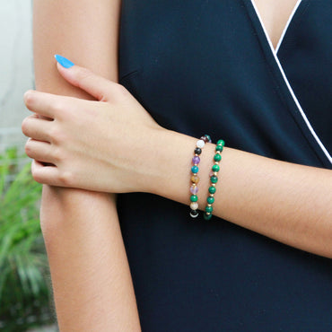 Shop YARA 6MM Malachite Bracelet by Gosia Orlowska