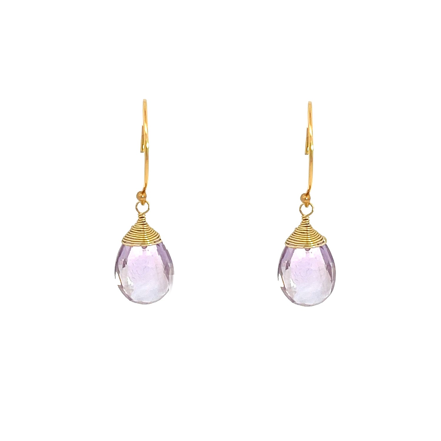 “Ava” Purple Amethyst Drop Earrings