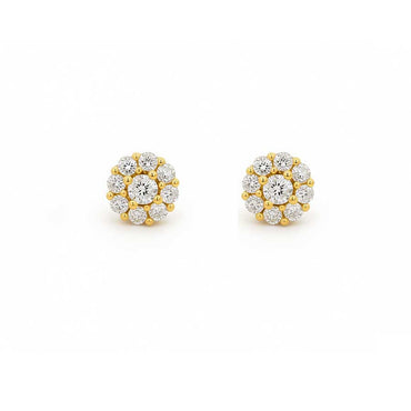 “Astra” Starry Zirconia Gold Vermeil Stud Earrings
