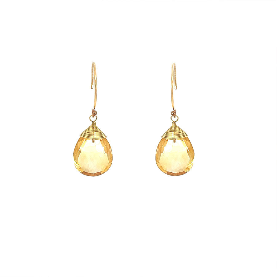 “Ava” Gemstone Long Drop Earrings