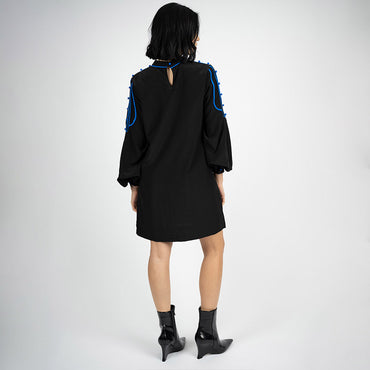 “Tango” Black Silk Mini Dress