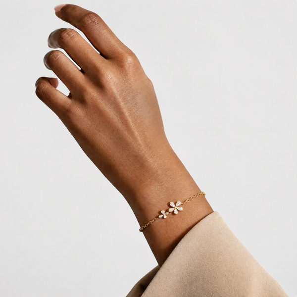 “Fleur” Fortune Petal Gold Vermeil Bracelet