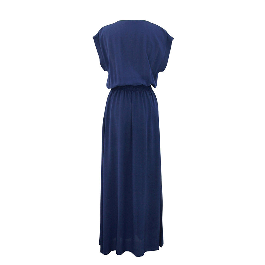 “BALI” SILK DRESS - Night Blue