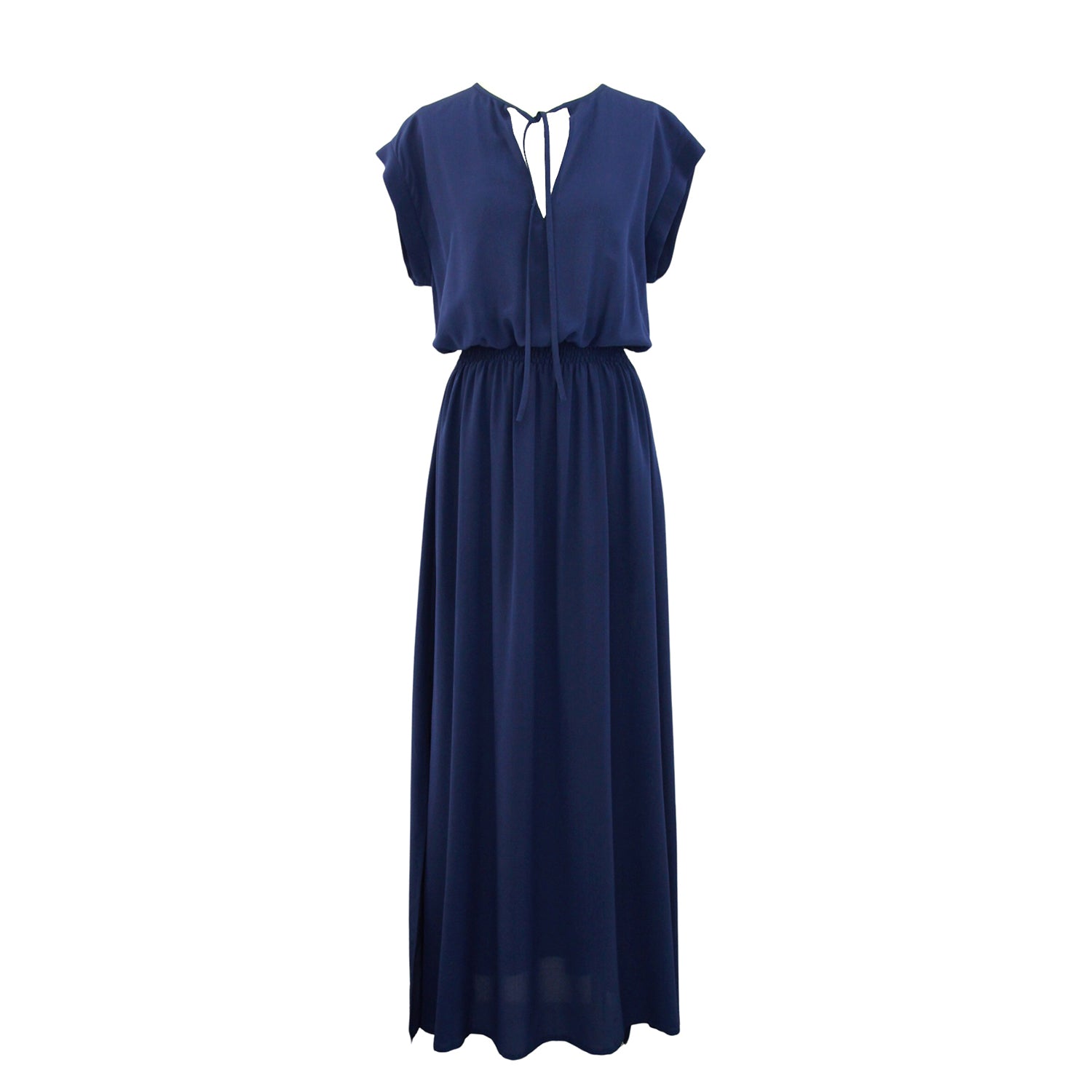“BALI” SILK DRESS - Night Blue