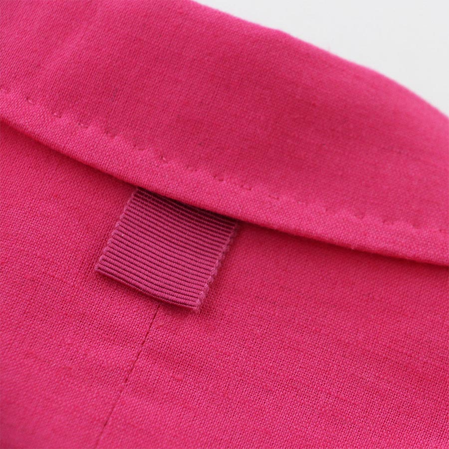 "BETTY" MIX COTTON & LINEN BLAZER - CERISE PINK