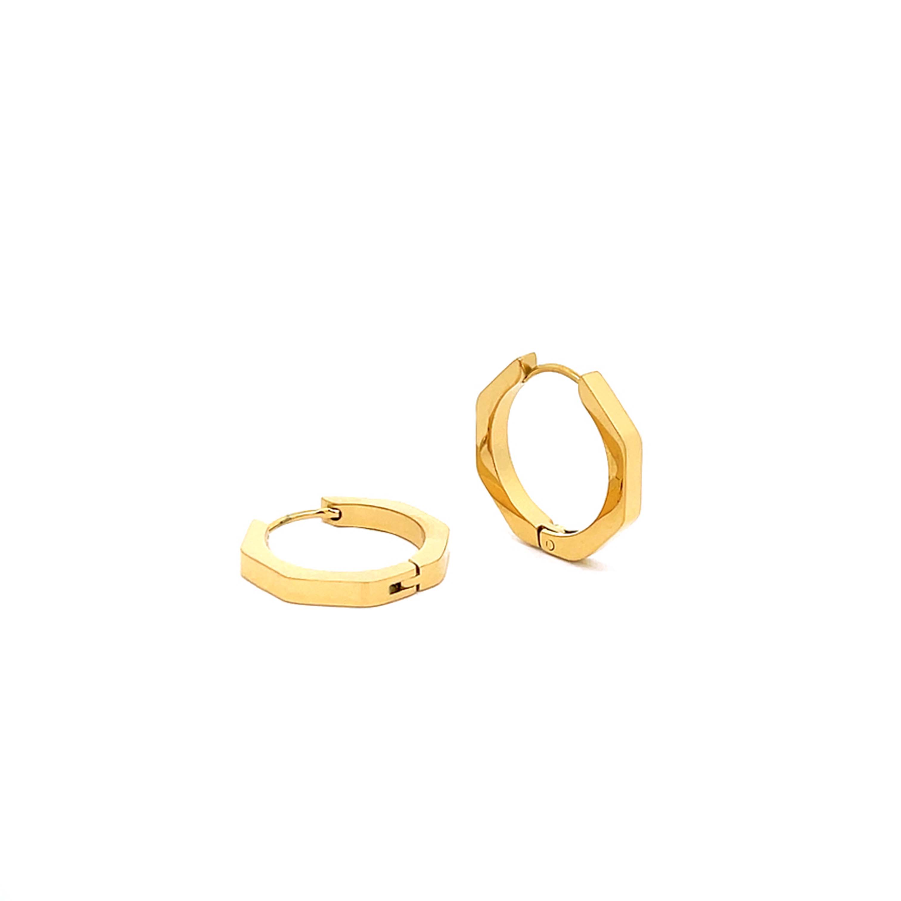 “Heidi” Hexagonal Hoop Earrings