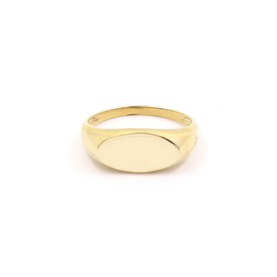 9k GOLD PACHA OVAL SIGNET RING