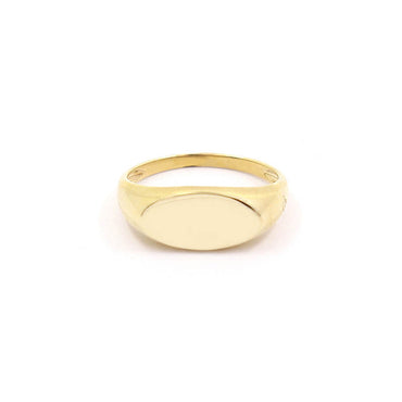 9k GOLD PACHA OVAL SIGNET RING