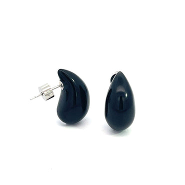 “TEARRA” BLACK ONYX STUD EARRINGS