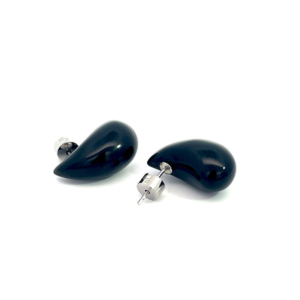 “TEARRA” BLACK ONYX STUD EARRINGS