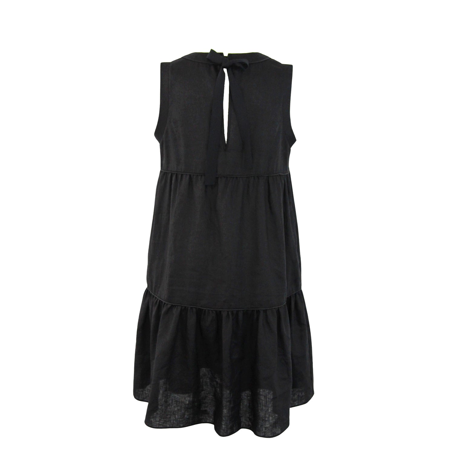 “Valencia” Linen Dress - Black