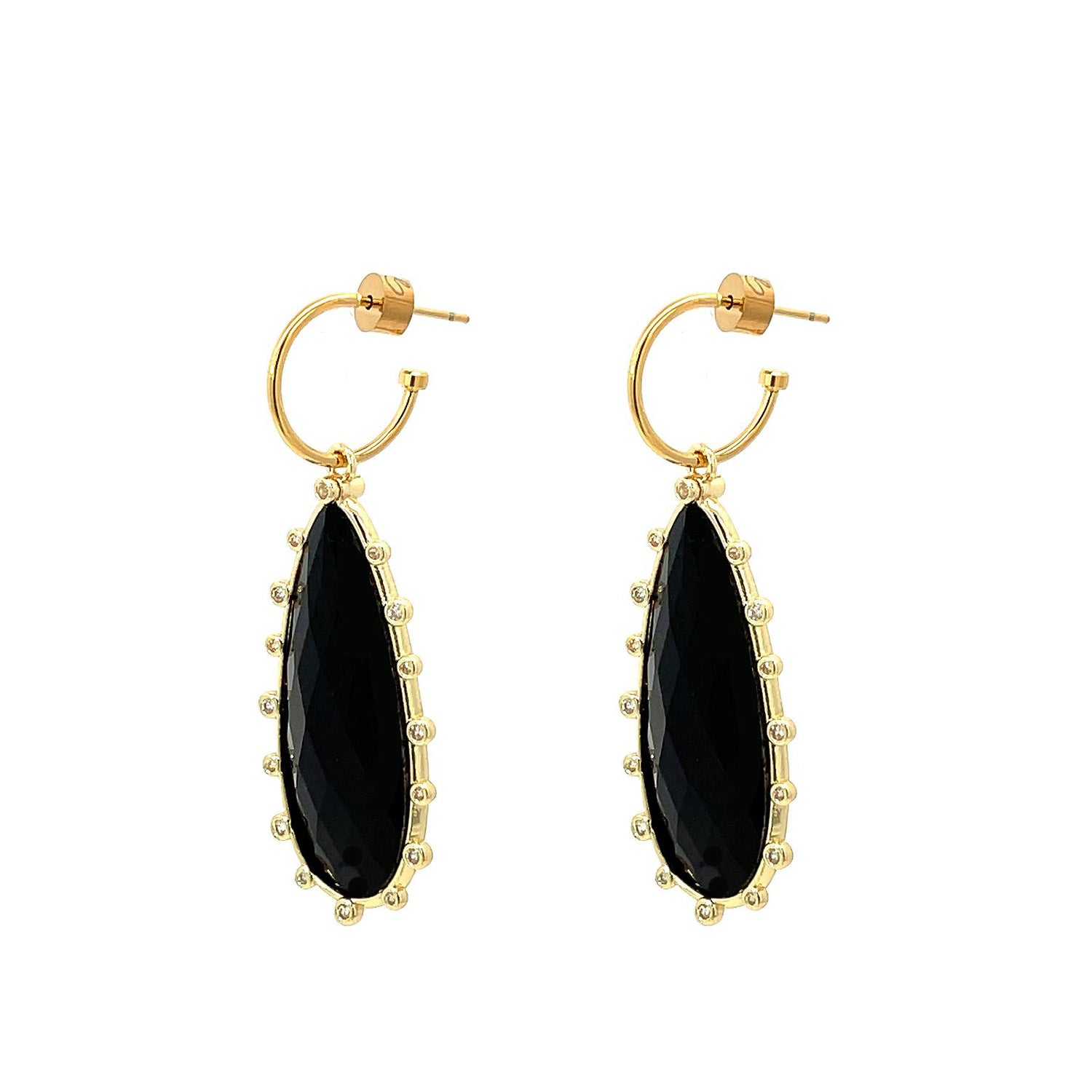 Discover Spiked Beauty in Black Onyx Earrings