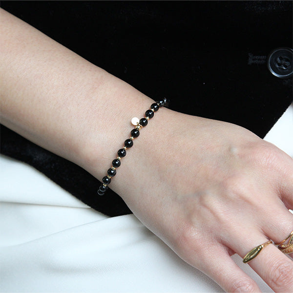 "TANNER" 4 mm BLACK TOURMALINE BRACELET